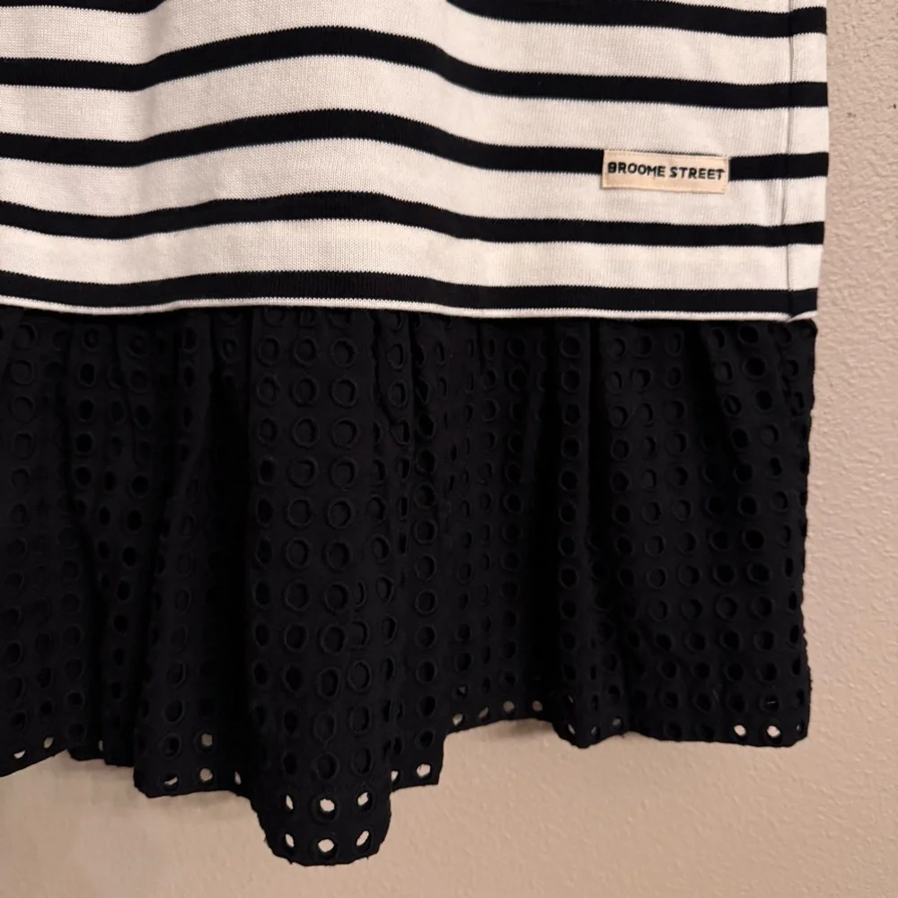 KATE‎ SPADE x BROOME STREET Dot Eyelet Stripe Dress